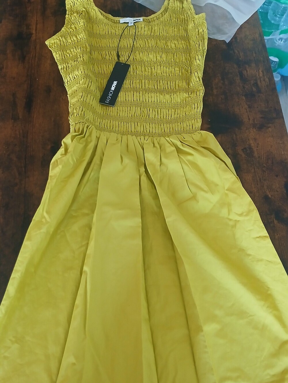 Fashion Nova Bright Green Smocked Tank